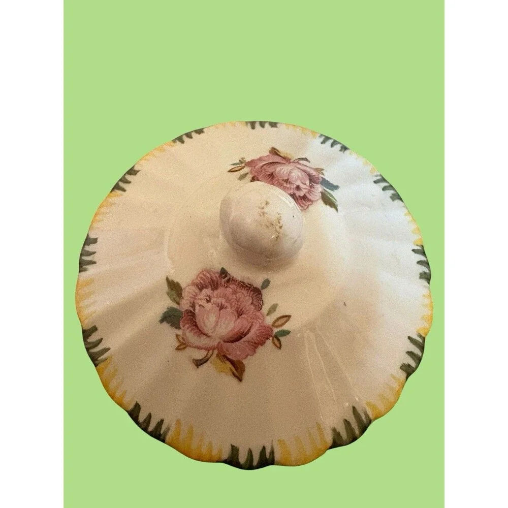 Limoges Monsoon Regency Bouquets Flowers Creamer With Lid Vintage Rare 1940s